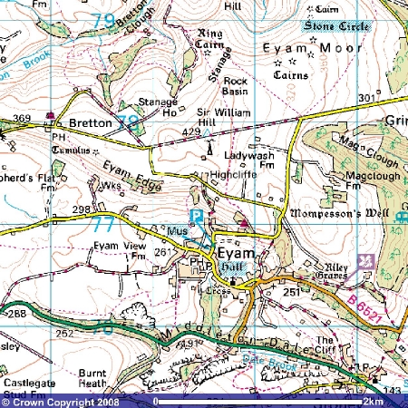 OS map of Highcliffe SK215774